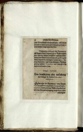 Titul. XXIV. Von bevestigung oder verfahung des Kriegs zu Latein litis contestation