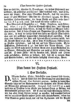 VI. Nun kommt der Heyden Heyland.