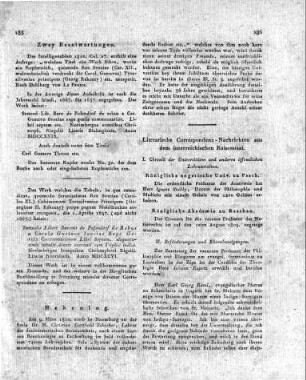 Literarische Correspondenz - Nachrichten aus dem österreichischen Kaiserstaat.