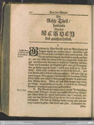 Der Achte Theil, handelnde Von den Nerven des gantzen Leibes