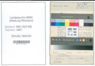 Entnazifizierung Heinrich Schulte , geb. 12.02.1905 (Studienrat)