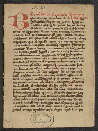 Universitätsbibliothek Marburg Ms. 362: Clericus Hildesheimensis