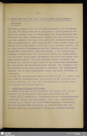 3. Nachweismethode für Risse in anodischen Aluminiumoxydschichten