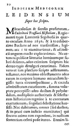 Iudicium Medicorum Leidensium super hoc scripto.