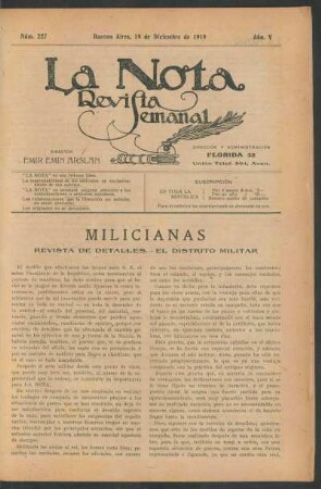 Milicianas : Revista de detalles. - El distrito militar