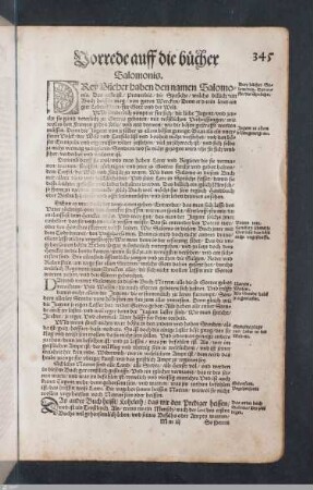 Vorrede auf die Bücher Salomos