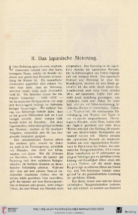 II. Das japanische Steinzeug