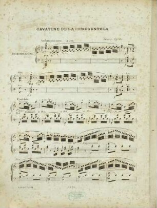 Variations pour le pianoforte : sur une cavatine de La cenerentola de Rossini ; op: 60