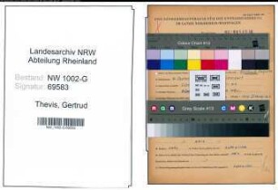 Entnazifizierung Gertrud Thevis, geb. 09.09.1921 (Kontoristin)