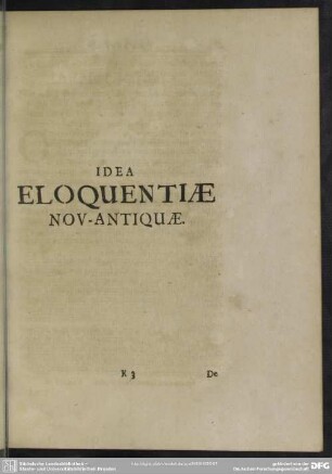 Idea Eloquentiae Nov-Antiquae
