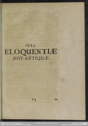 Idea Eloquentiae Nov-Antiquae