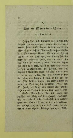 9. Karl des Kuehnen letzte Thaten