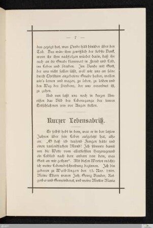 Kurzer Lebensabriß