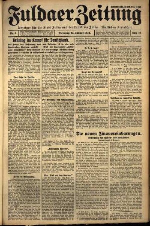Ausgabe vom Dienstag, den 12. Januar 1932.