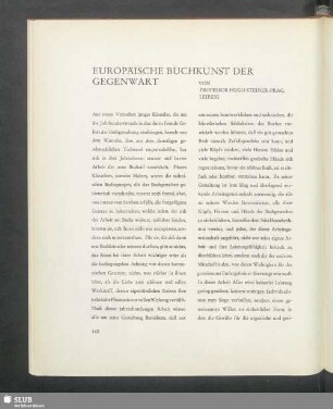 Europäische Buchkunst der Gegenwart