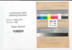 Entnazifizierung Berthold Pepke , geb. 05.10.1911 (Polizist)