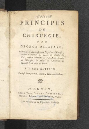 Principes de chirurgie