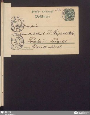 [dopisnica wot: Feliks Pětranc, 21.05.1900]