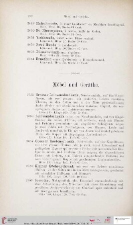 Möbel und Geräthe (Nr. 2655-2738)
