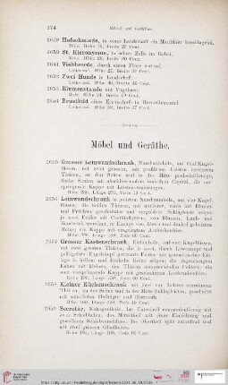 Möbel und Geräthe (Nr. 2655-2738)