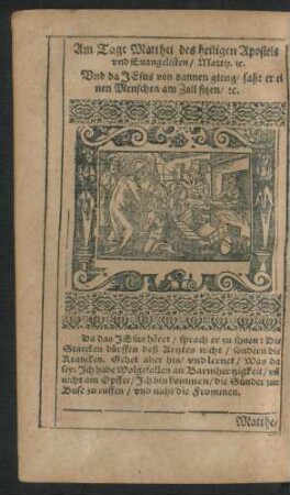 Am Tage Matthei des heiligen Apostels und Evangelisten/ ...