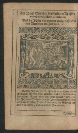Am Tage Matthei des heiligen Apostels und Evangelisten/ ...
