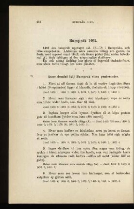 Burspråk 1462.