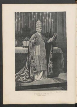 Su Santidad León XIII: † El 20 de Julio 1903 - [Dibujo] : Dibujo de Palao (propiedad de la casa Peuser)
