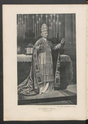 Su Santidad León XIII: † El 20 de Julio 1903 - [Dibujo] : Dibujo de Palao (propiedad de la casa Peuser)