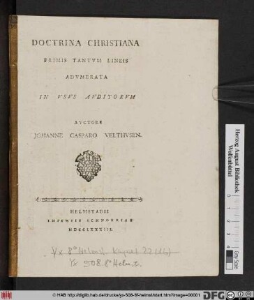 Doctrina Christiana Primis Tantvm Lineis Advmbrata : In Vsvs Avditorvm