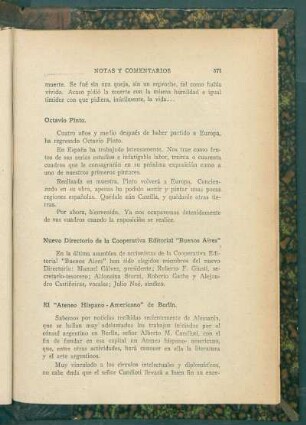 El "Ateneo Hispano - Americano" de Berlín