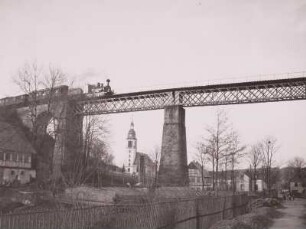 Cranzahl. Eisenbahnbrücke über das Sehmatal