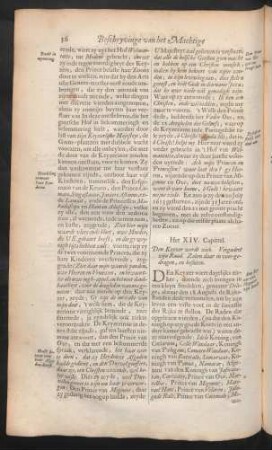 Het XIV. capittel. Den Keyzer werdt ziek. ...