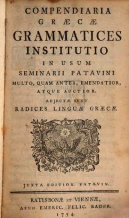 Institutio Compendiaria graecae Grammatices