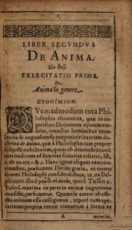 Gregorii Horstii Phil. Med. D. Nobilium Exercitationum De Humano Corpore Et Anima, Libri duo, 2. De Anima