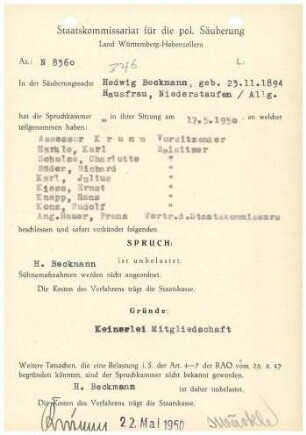 Beckmann, Hedwig
