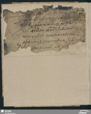 [Textfragment; Ms.]