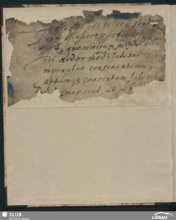 [Textfragment; Ms.]