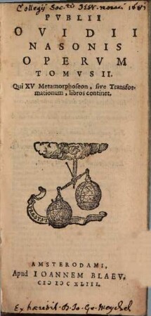 Operum Tomus ..., 2. (1643)