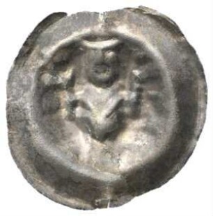 Fundmünze, Brakteat, um 1240 - 1260