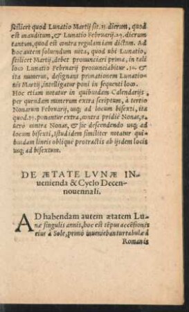 De Aetate Lunae Invenienda & Cyclo Decennovennali.