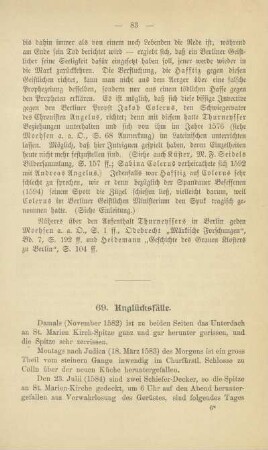 69. Unglücksfälle