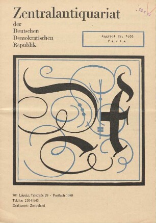 Nr. 1056: Varia