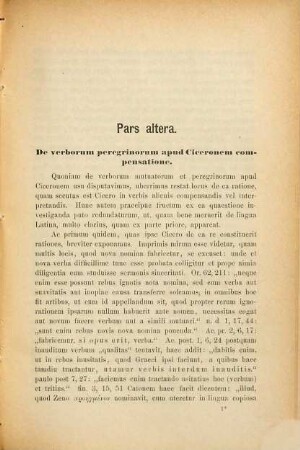 De verborum mutuatorum et peregrinorum apud Ciceronem usu et compensatione, 2
