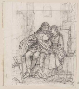 Ritter mit Dame (recto)
