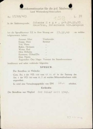 Hage, Johanna