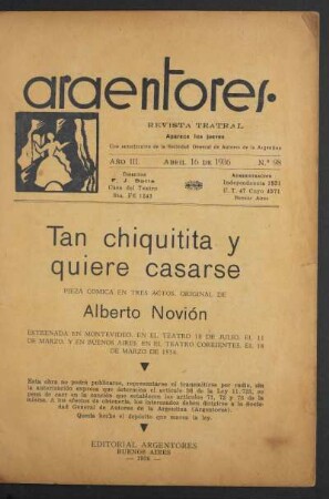 1936009800: Tan chiquitita y quiere casarse : pieza cómica en tres actos