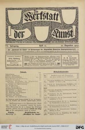 Heft 12 (23. Dezember 1907)