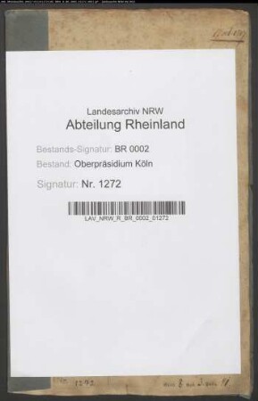 Ausrüstung der rheinischen Landwehr mit Fahrzeugen, Geschirr und Feldgerätschaften