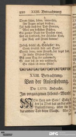 XXIII. Betrachtung, Von der Auferstehung. [LXVII. bis LXIX. Andacht]